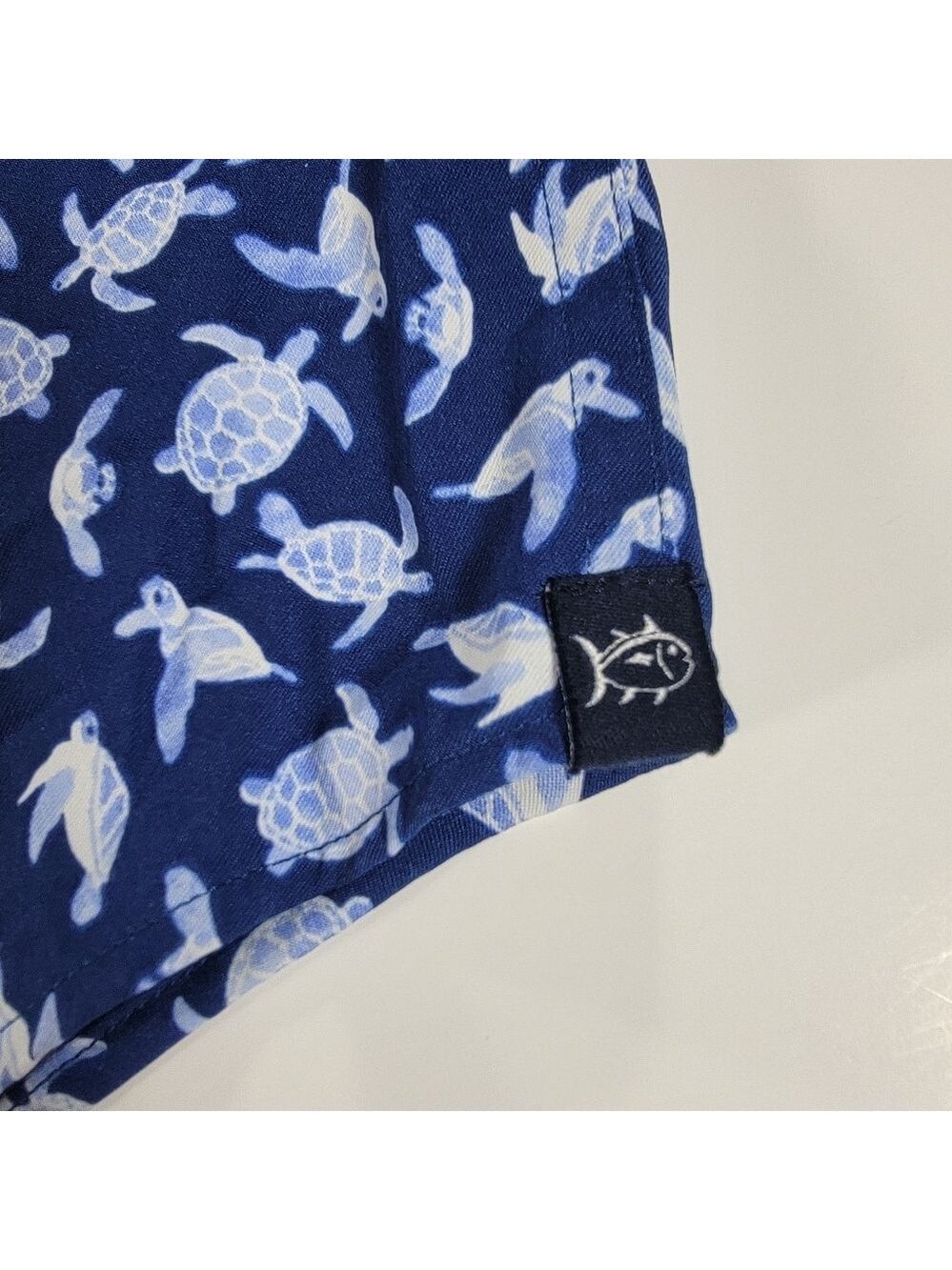 Southern Tide Intercoastal Short Sleeve Button Shirt Mens Medium Blue Turtle - Picture 4 of 9